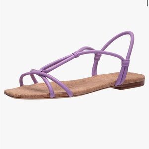 New Vince Hazen leather Flat Sandal‎ Lilac